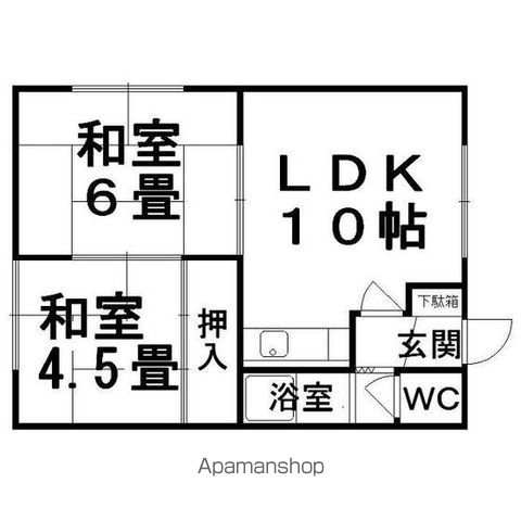 コーポときわの間取り写真