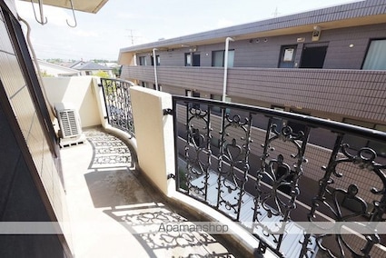 ラ・カーサゆりのき[2DK/44.55m2]のバルコニー