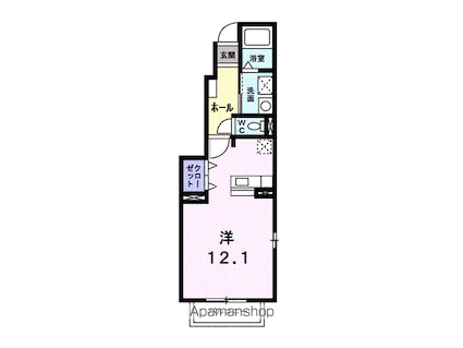 愛媛県松山市正円寺２丁目[1R/32.9m2]の間取図