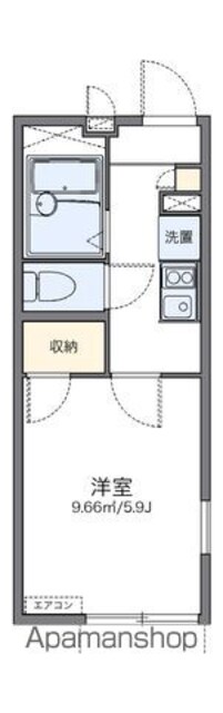 東京都杉並区天沼２丁目[1K/19.73m2]の間取図