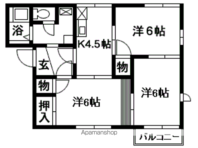 メゾンドールA館の間取り写真
