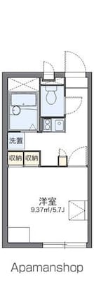 レオパレスくるまや[1K/20.28m2]の間取図