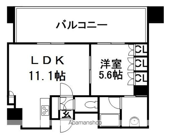 ラフィネタワー札幌南3条の間取り写真