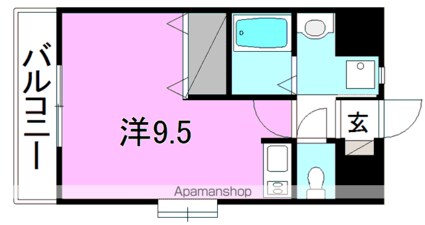 ベネスターレ松前[1R/24.5m2]の間取図