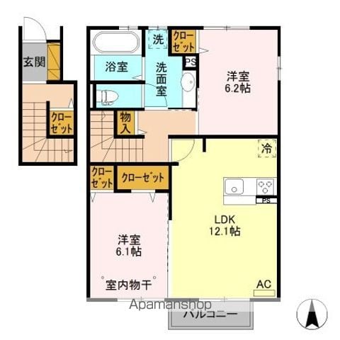 長野電鉄長野線 信濃吉田駅 徒歩11分 2階建 築8年の間取り写真