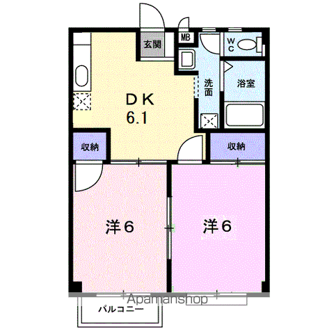 【グリーンハイツ平塚の間取り】