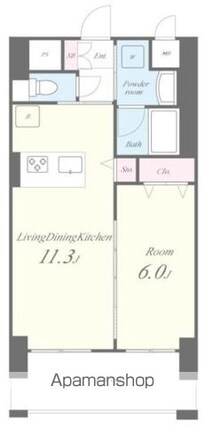 Ｐｏｒｔｏｆｉｎｏ（ポルトフィーノ）[1LDK/40.2m2]の間取図