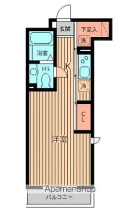 プロスペクト初台[1R/33.86m2]の間取図