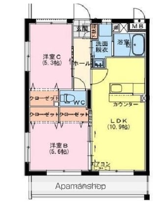 Ｌｕｔｏｒｉｉｎｅ[2LDK/50.34m2]の間取図