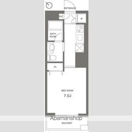 ガーデン板橋氷川町[1K/25.16m2]の間取図