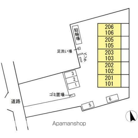 ウォールナッツガーデン 101 ｜ 東京都小金井市東町５丁目28-16（賃貸アパート2LDK・1階・50.69㎡） その12