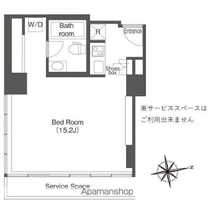 ウエリスアーバン品川タワー[1R/37.81m2]の間取図