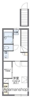 レオパレスＣａｌｍ戸倉Ⅰ[1K/26.08m2]の間取図