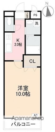 マリベールＫ[1K/31.35m2]の間取図