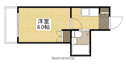 広島県広島市南区東雲２丁目[1K/18m2]の間取図