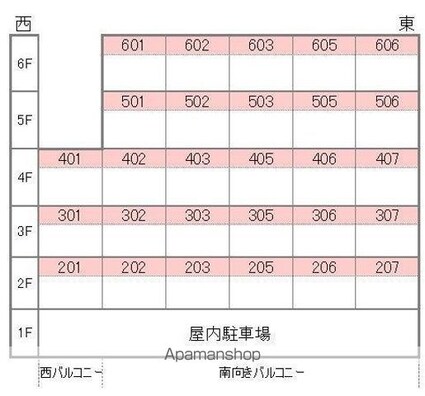 ミウラビル[1R/18.99m2]の配置図