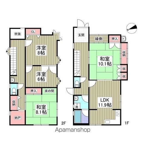 【北烏山６丁目戸建の間取り】