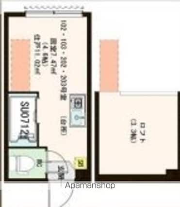 ハーモニーテラス小竹向原[1R/10.58m2]の間取図