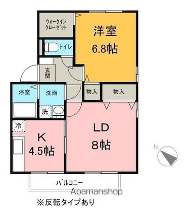 リバーサイドパレスＢ棟[1LDK/47.94m2]の間取図