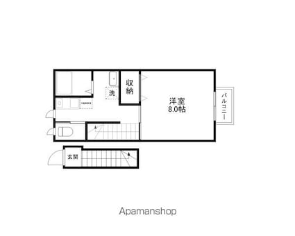 滋賀県甲賀市水口町山[1K/28.15m2]の間取図