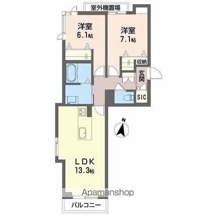 シトリネ[2LDK/62.45m2]の間取図