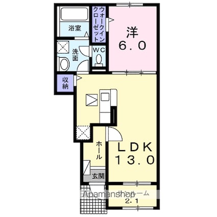 ライフランドＥ[1LDK/50.05m2]の間取図