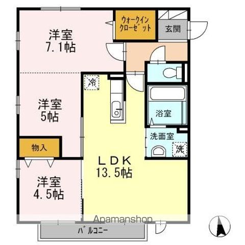 セジュールプルミエ A棟の間取り写真