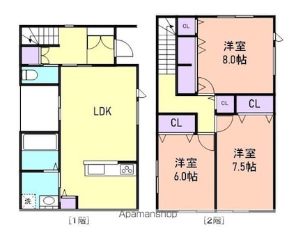 和歌山県和歌山市西小二里３丁目[3LDK/99.92m2]の間取図