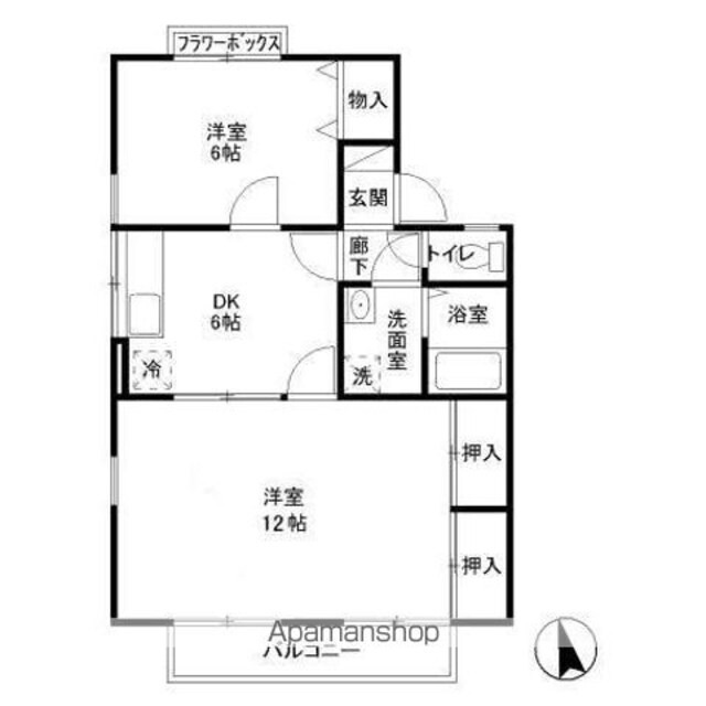 メゾン・ド・Ｔ[2DK/53.65m2]の間取図