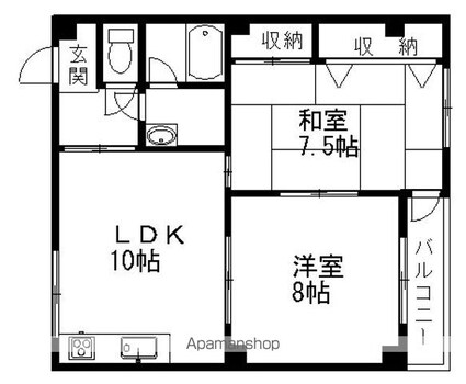 グレース観音寺[2LDK/55.03m2]の間取図