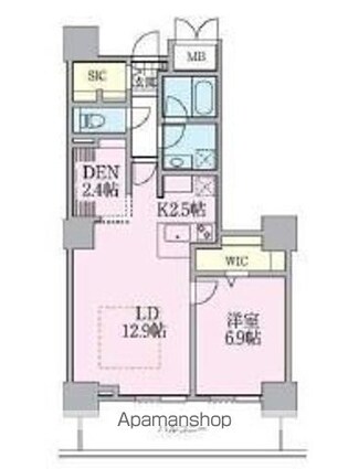 東京都荒川区南千住４丁目[1SLDK/56.8m2]の間取図