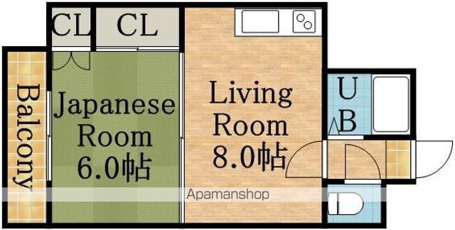 22条マンションの間取り写真