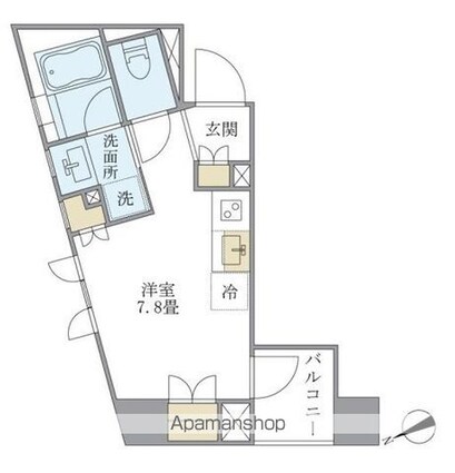 Ｂｒｉｌｌｉａ　ｉｓｔ　銀座東[1R/24.33m2]の間取図