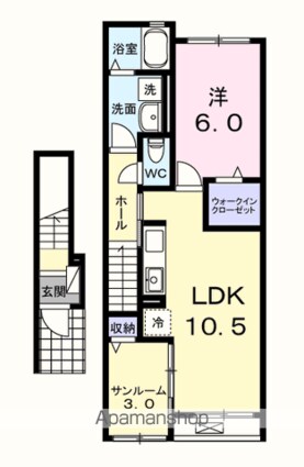 ベルデ[1LDK/48.92m2]の間取図