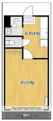 コーポ新町[1K/33.12m2]の間取図