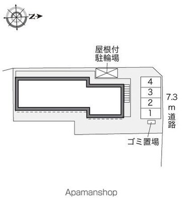 レオパレス三ッ沢アーバニティ[1K/19.87m2]の配置図