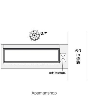 レオパレス川名駒方[1K/20.9m2]の配置図
