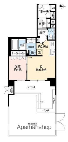 レジデンシャル池上の間取り写真