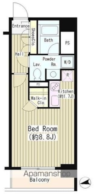 ＣＩＴＹ　ＣＵＲＲＥＮＴ大手町[1R/29.98m2]の間取図