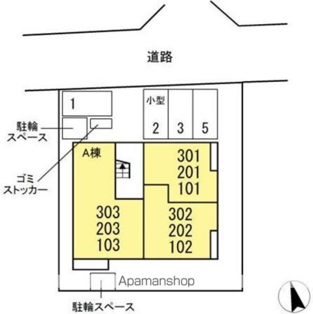 Ｄーｒｏｏｍ西平山Ａ棟[1LDK/33.41m2]の配置図