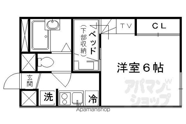 レオパレス京都鷹峯の間取り写真