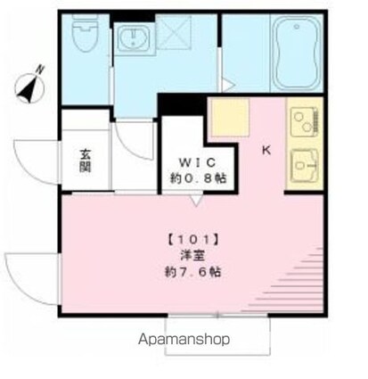 メモリー松原[1R/23.56m2]の間取図