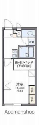 レオパレスサンフォレストⅡ[1K/23.18m2]の間取図