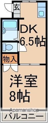 アビタシオン長泉[1DK/26.2m2]の間取図
