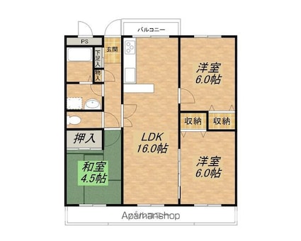 バローゼ１２[3LDK/77.35m2]の間取図