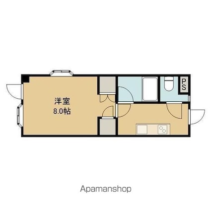 長野県長野市青木島町青木島乙[1K/24.79m2]の間取図