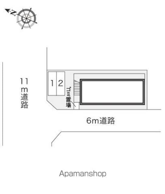 レオパレスアロー[1K/20.28m2]の配置図