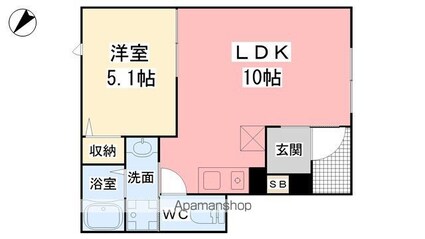 ＬＵＭＩＥＬＥ府中[1LDK/31.66m2]の間取図