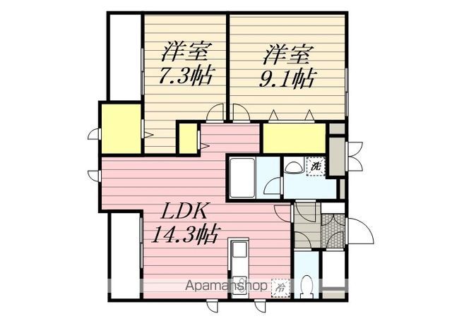 中野区中野のアパートの間取り