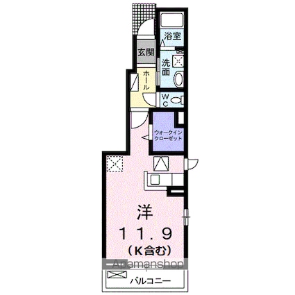 愛媛県今治市別宮町９丁目[1R/32.94m2]の間取図